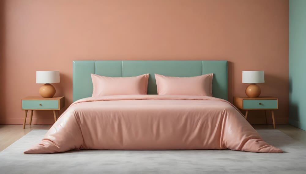 اللون الوردي في غرفة النوم